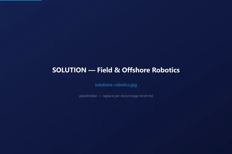 Inspection drone operating near an offshore platform structure at first light